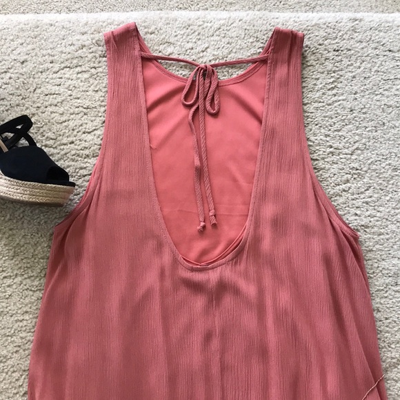 Coral Color Scoopback Dress - Picture 5 of 8